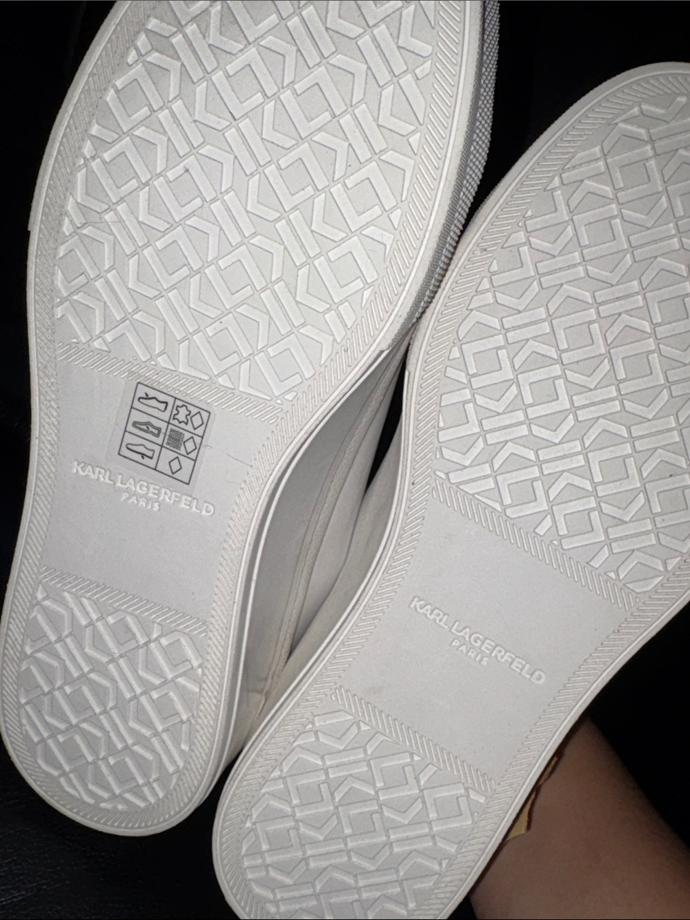 White Sneakers with Gold Floral Appliqués - Picture 6 of 7